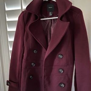 Burgundy coat